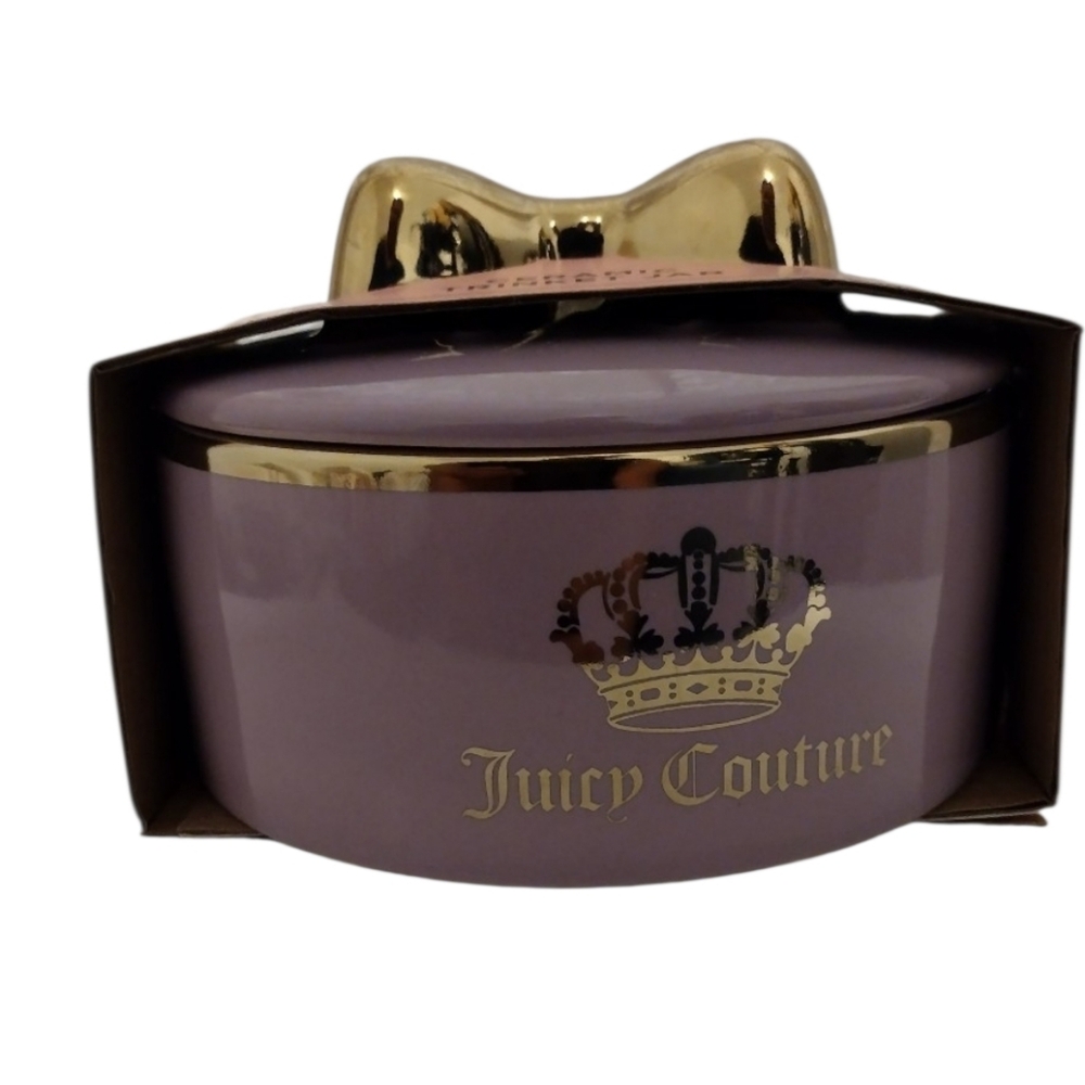 Juicy Couture Purple Ceramic Trinket Jar